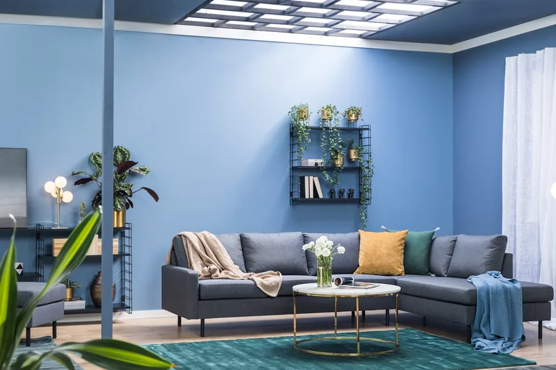 Peppe 4-personers Højrevendt L-formet Chaiselongsofa i Stof - Mørkegrå - Møbler - Sofaer - Sofa med chaiselong