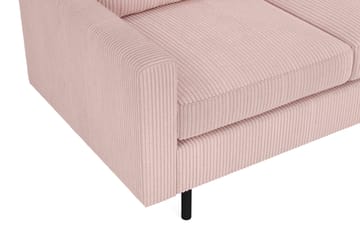 Peppe 4-personers Højrevendt L-formet Chaiselongsofa i Manchester - Rosa - Møbler - Sofaer - Sofa med chaiselong
