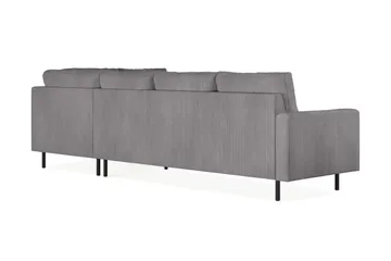Peppe 4-personers Højrevendt L-formet Chaiselongsofa i Manchester - Mørkegrå - Møbler - Sofaer - Sofa med chaiselong
