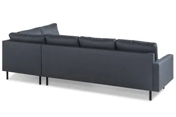 Peppe 4-personers Højrevendt L-formet Chaiselongsofa i Stof - Mørkegrå - Møbler - Sofaer - Sofa med chaiselong