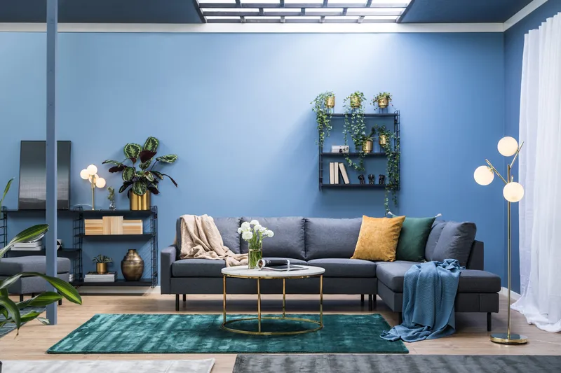 Peppe 4-personers Højrevendt L-formet Chaiselongsofa i Stof - Mørkegrå - Møbler - Sofaer - Sofa med chaiselong