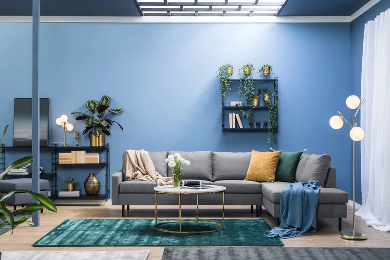 Peppe 4-personers Højrevendt L-formet Chaiselongsofa i Stof - Lysegrå - Møbler - Sofaer - Sofa med chaiselong