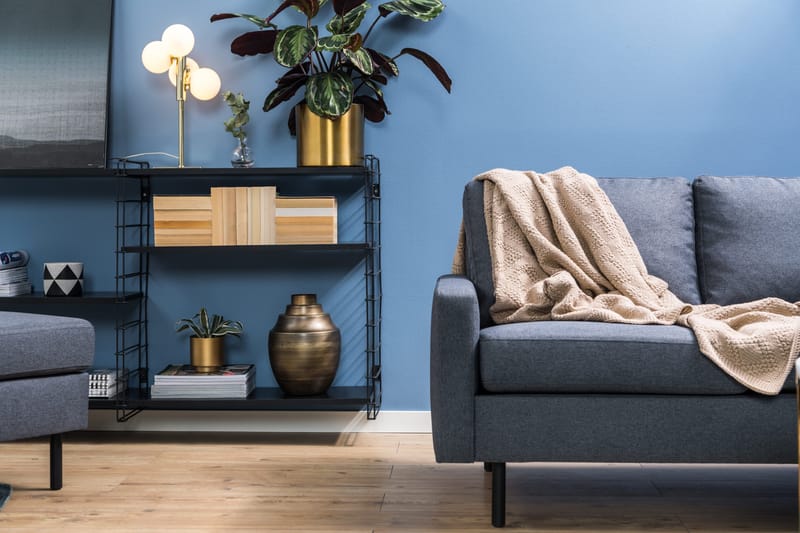 Peppe 4-personers Højrevendt L-formet Chaiselongsofa i Stof - Mørkegrå - Møbler - Sofaer - Sofa med chaiselong