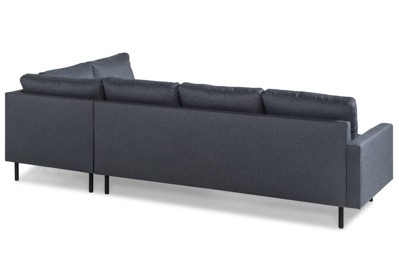 Peppe 4-personers Højrevendt L-formet Chaiselongsofa i Stof - Mørkegrå - Møbler - Sofaer - Sofa med chaiselong