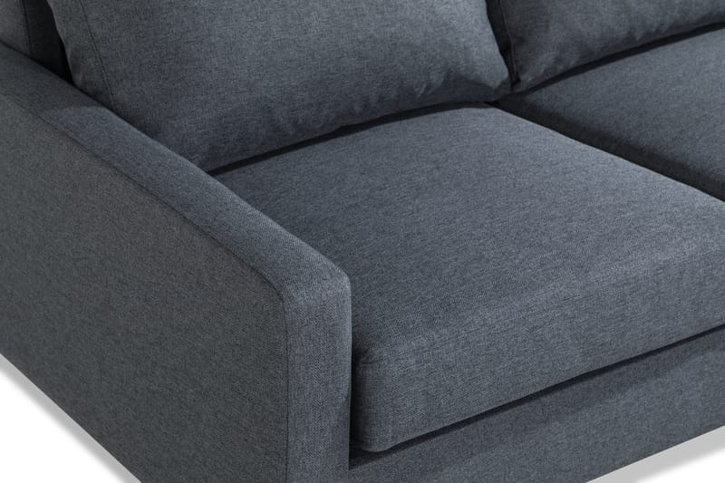 Peppe 4-personers Højrevendt L-formet Chaiselongsofa i Stof - Mørkegrå - Møbler - Sofaer - Sofa med chaiselong