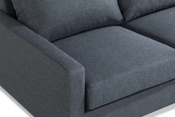Peppe 4-personers Højrevendt L-formet Chaiselongsofa i Stof - Mørkegrå - Møbler - Sofaer - Sofa med chaiselong
