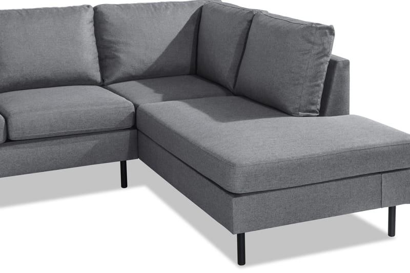 Peppe 4-personers Højrevendt L-formet Chaiselongsofa i Stof - Lysegrå - Møbler - Sofaer - Sofa med chaiselong