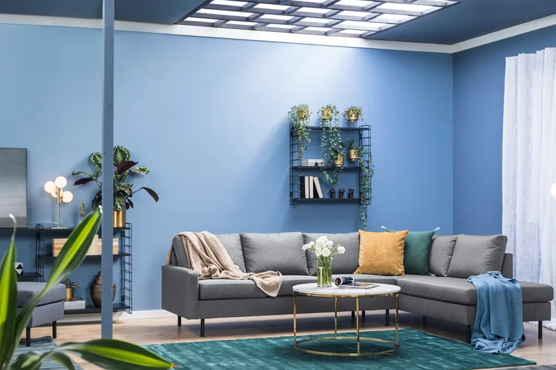 Peppe 4-personers Højrevendt L-formet Chaiselongsofa i Stof - Lysegrå - Møbler - Sofaer - Sofa med chaiselong