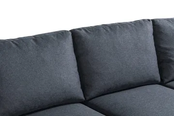 Peppe 4-personers Højrevendt L-formet Chaiselongsofa i Stof - Mørkegrå - Møbler - Sofaer - Sofa med chaiselong