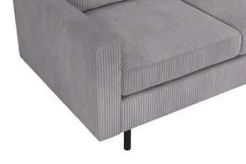 Peppe 4-personers Højrevendt L-formet Chaiselongsofa i Manchester - Mørkegrå - Møbler - Sofaer - Sofa med chaiselong