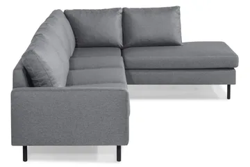 Peppe 4-personers Højrevendt L-formet Chaiselongsofa i Stof - Lysegrå - Møbler - Sofaer - Sofa med chaiselong