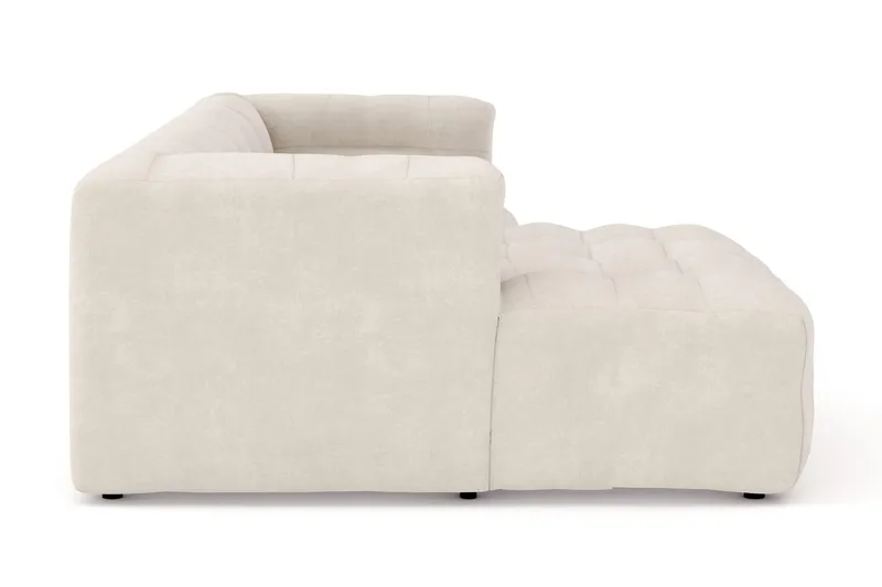 Puffy 3-personers Boblesofa med Venstrevendt Chaiselong - Beige - Møbler - Sofaer - Sofa med chaiselong