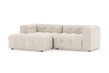 Puffy 3-personers boblet sofa med chaiselong venstre - Beige - Møbler - Sofaer - Sofa med chaiselong