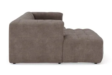 Puffy 3-personers boblet sofa med chaiselong venstre - Brun - Møbler - Sofaer - Sofa med chaiselong