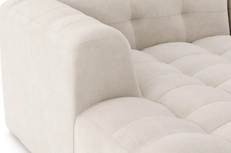 Puffy 3-personers Boblesofa med Venstrevendt Chaiselong - Beige - Møbler - Sofaer - Sofa med chaiselong