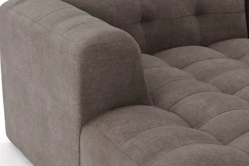 Puffy 3-personers boblet sofa med chaiselong venstre - Brun - Møbler - Sofaer - Sofa med chaiselong