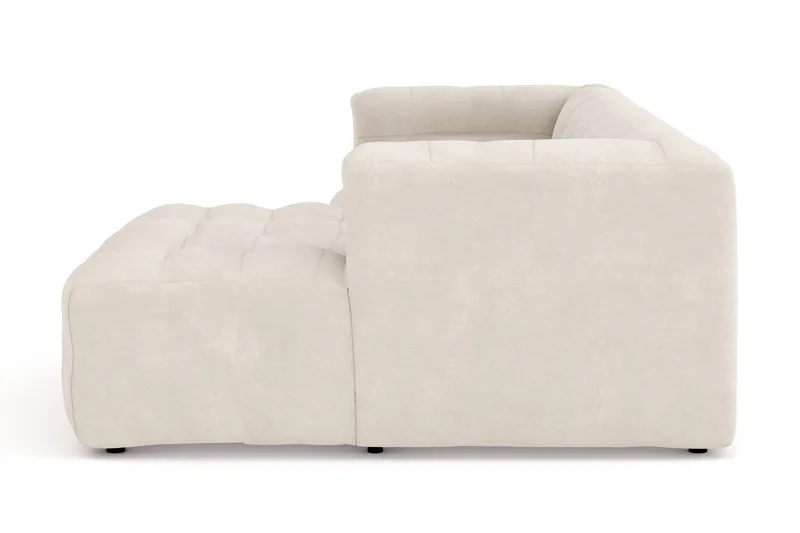 Puffy 3-personers boblet sofa med chaiselong højre - Beige - Møbler - Sofaer - Sofa med chaiselong