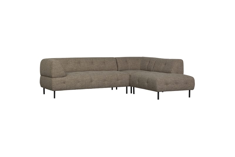 Ranta Sofa med Chaiselong 3-personers, Mørkebrun