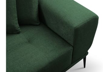 Rapale 3-Pers. Sofa med Chaiselong Venstre med Puder - Velour/Lysegrå/Sort - Møbler - Sofaer - Sofa med chaiselong
