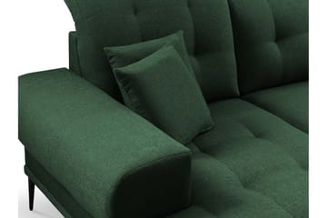 Rapale 3-Pers. Sofa med Chaiselong Venstre med Puder - Velour/Lysegrå/Sort - Møbler - Sofaer - Sofa med chaiselong