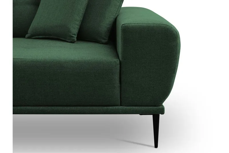 Rapale Sofagruppe Venstre med Fodskammel - Velour/Sølv - Møbler - Sofaer - Sofa med chaiselong