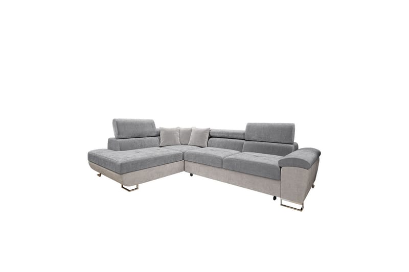 Reginia Sofa med Chaiselong 3-personers, Lys grå/Grå