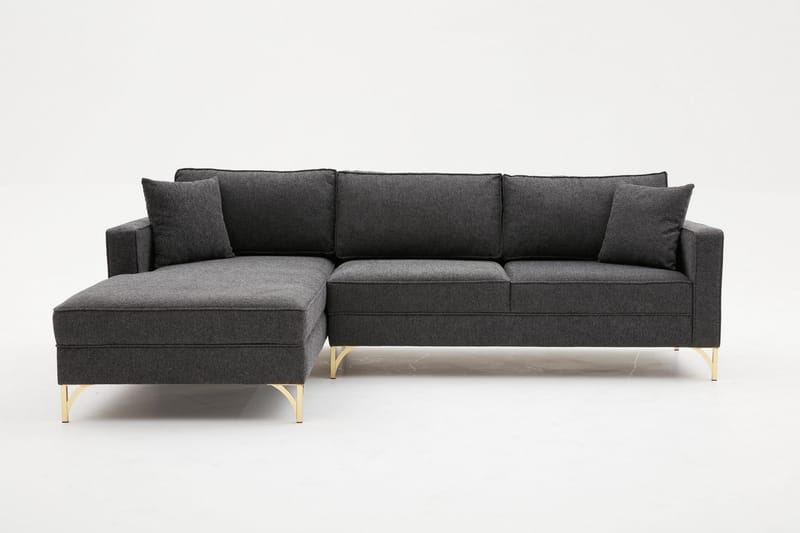 Retzow Sofa med Chaiselong 4-personers - Antracit - Møbler - Sofaer - Sofa med chaiselong