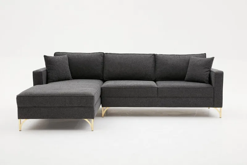 Retzow Sofa med Chaiselong 4-personers, Antracit