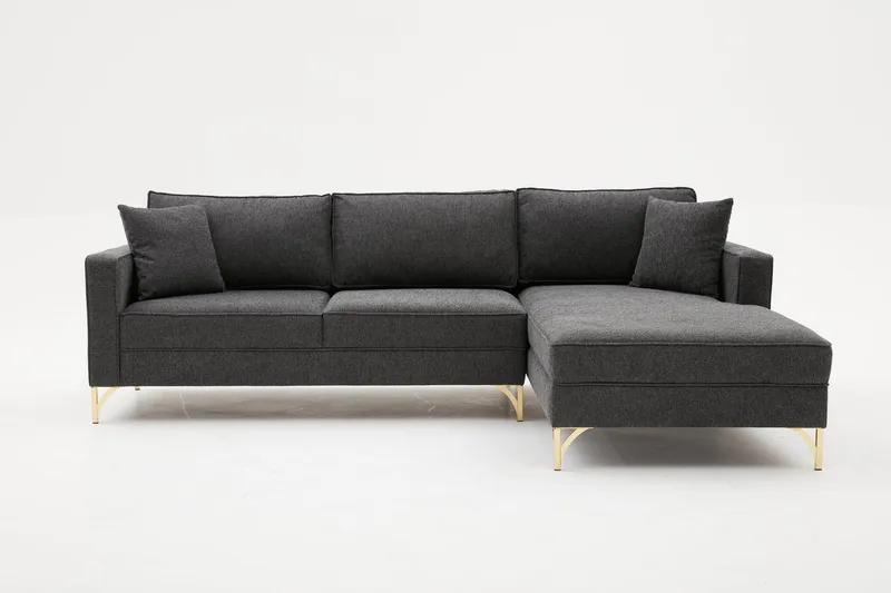 Retzow Sofa med Divan 4-personer, Antracit