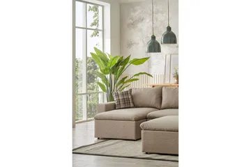 Rivran Sofa med Divan 4-sits - Creme - Møbler - Sofaer - Sofa med chaiselong