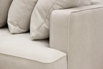 Rossita 4-personers Venstrevendt L-formet Dyb Chaiselongsofa med Hel Pude i Stof - Beige - Møbler - Sofaer - Sofa med chaiselong