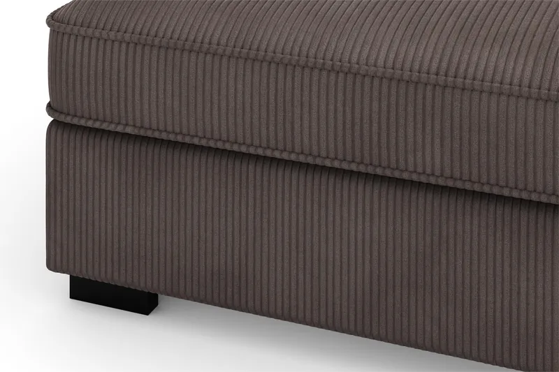 Rossita 4-personers Venstrevendt L-formet Dyb Chaiselongsofa i Jernbanefløjl - Mørkegrå - Møbler - Sofaer - Sofa med chaiselong