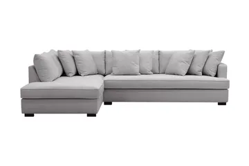 Rossita 4-personers Venstrevendt L-formet Dyb Chaiselongsofa med Hel Pude i Chenille