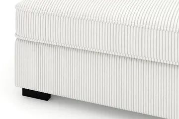 Rossita 4-personers Venstrevendt L-formet Dyb Chaiselongsofa i Jernbanefløjl - Offwhite - Møbler - Sofaer - Sofa med chaiselong