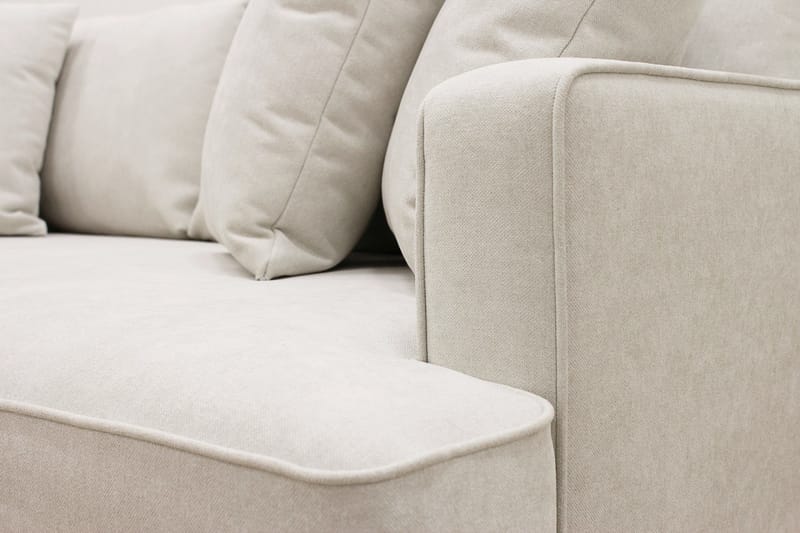Rossita 4-personers Venstrevendt L-formet Dyb Chaiselongsofa i Stof - Beige - Møbler - Sofaer - Sofa med chaiselong