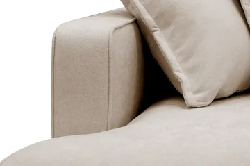 Rossita Luksus 4-personers højrevendt, ekstra dyb L-formet chaiselongsofa i stof - Beige stof - Møbler - Sofaer - Sofa med chaiselong