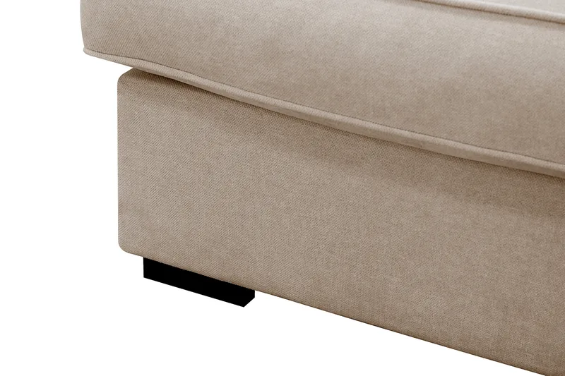 Rossita Luksus 4-personers højrevendt, ekstra dyb L-formet chaiselongsofa i stof - Beige stof - Møbler - Sofaer - Sofa med chaiselong