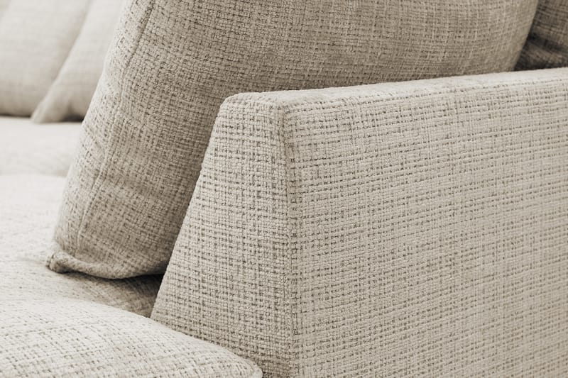 Rossita Lyx 4-personers Ekstra dyb Sofa med Chaiselong Højre - Beige Chenille - Møbler - Sofaer - Sofa med chaiselong