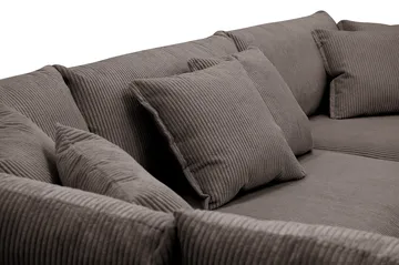 Rossita Lyx 4-personers Venstrevendt L-formet Extra Dyb Chaiselongsofa i Manchester - Taupe - Møbler - Sofaer - Sofa med chaiselong