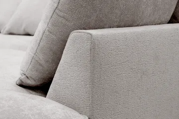 Rossita Lyx 4-personers Højrevendt L-formet Extra Dyb Chaiselongsofa i Chenille - Trenza 08, Grå/Brun Chenille - Møbler - Sofaer - Sofa med chaiselong