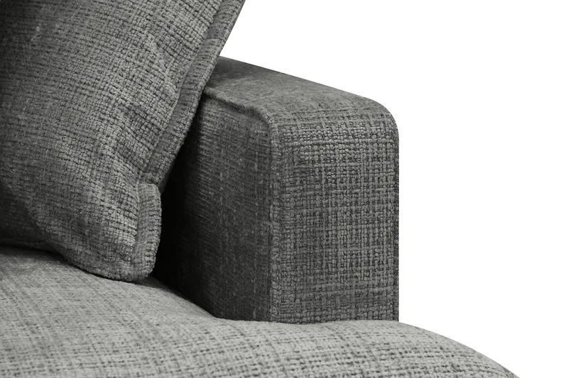 Rossita Lyx 4-personers Ekstra dyb Sofa med Chaiselong Venstre - Grå Chenille - Møbler - Sofaer - Sofa med chaiselong