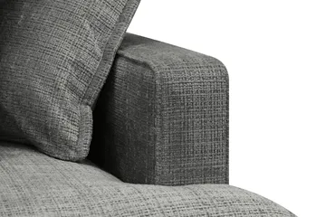 Rossita Lyx 4-personers Venstrevendt L-formet Extra Dyb Chaiselongsofa i Chenille - Grå Chenille - Møbler - Sofaer - Sofa med chaiselong