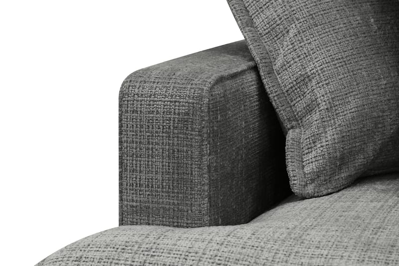 Rossita Lyx 4-personers Ekstra dyb Sofa med Chaiselong Højre - Grå Chenille - Møbler - Sofaer - Sofa med chaiselong
