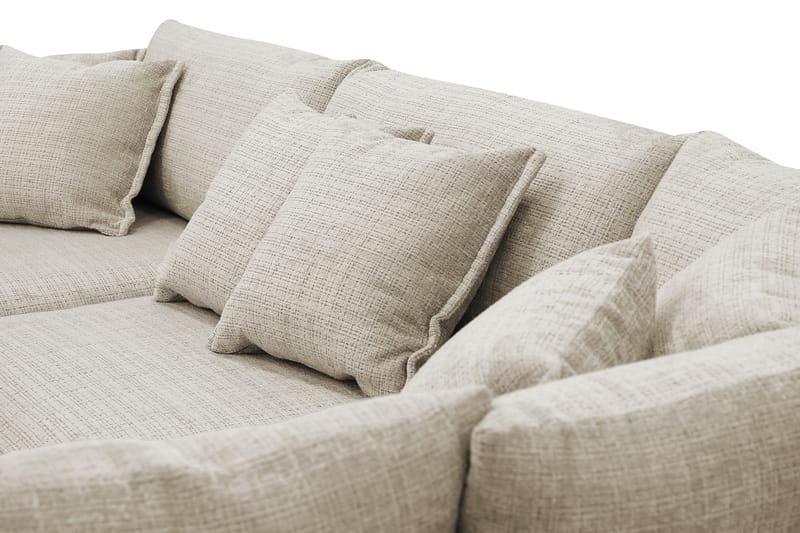 Rossita Lyx 4-personers Ekstra dyb Sofa med Chaiselong Højre - Beige Chenille - Møbler - Sofaer - Sofa med chaiselong