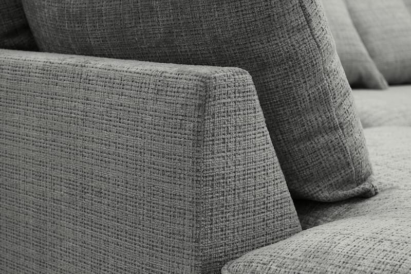 Rossita Lyx 4-personers Ekstra dyb Sofa med Chaiselong Venstre - Grå Chenille - Møbler - Sofaer - Sofa med chaiselong