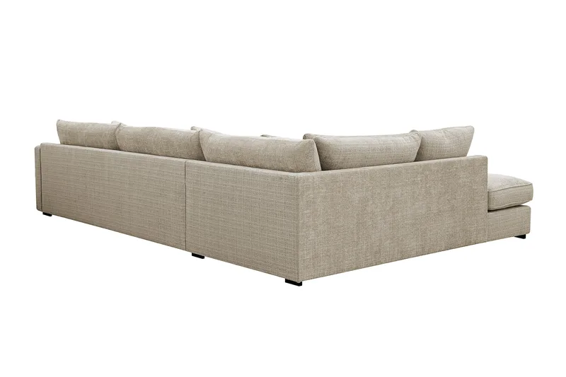 Rossita Lyx 4-personers Ekstra dyb Sofa med Chaiselong Venstre - Beige Chenille - Møbler - Sofaer - Sofa med chaiselong