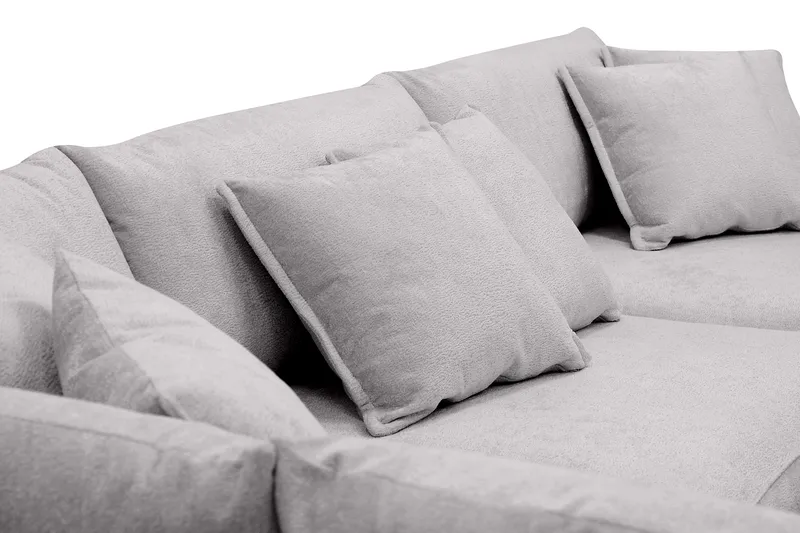 Rossita Lyx 4-personers Ekstra dyb Sofa med Chaiselong Venstre - Grå Chenille - Møbler - Sofaer - Sofa med chaiselong