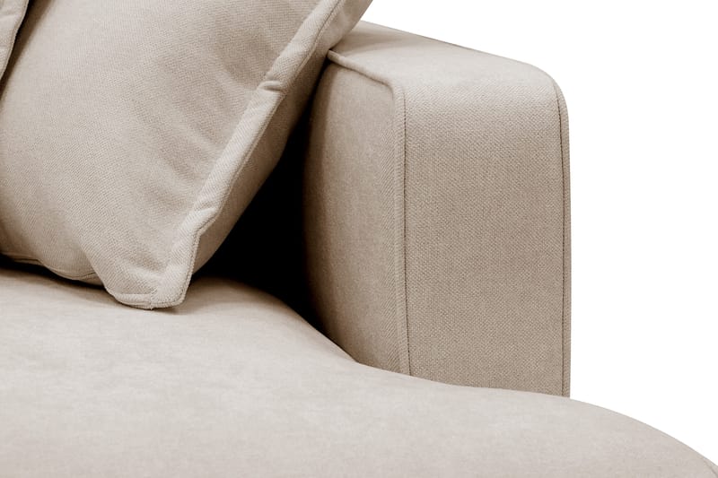 Rossita Lyx 4-personers Ekstra dyb Sofa med Chaiselong Venstre - Beige Stof - Møbler - Sofaer - Sofa med chaiselong