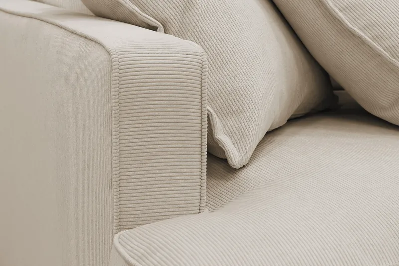 Rossita Lyx 4-personers Ekstra dyb Sofa med Chaiselong Højre - Greige Manchester - Møbler - Sofaer - Sofa med chaiselong