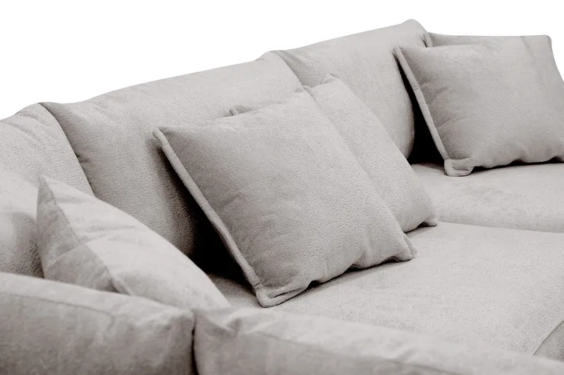 Rossita Lyx 4-personers Ekstra dyb Sofa med Chaiselong Venstre - Grå/Brun Chenille - Møbler - Sofaer - Sofa med chaiselong